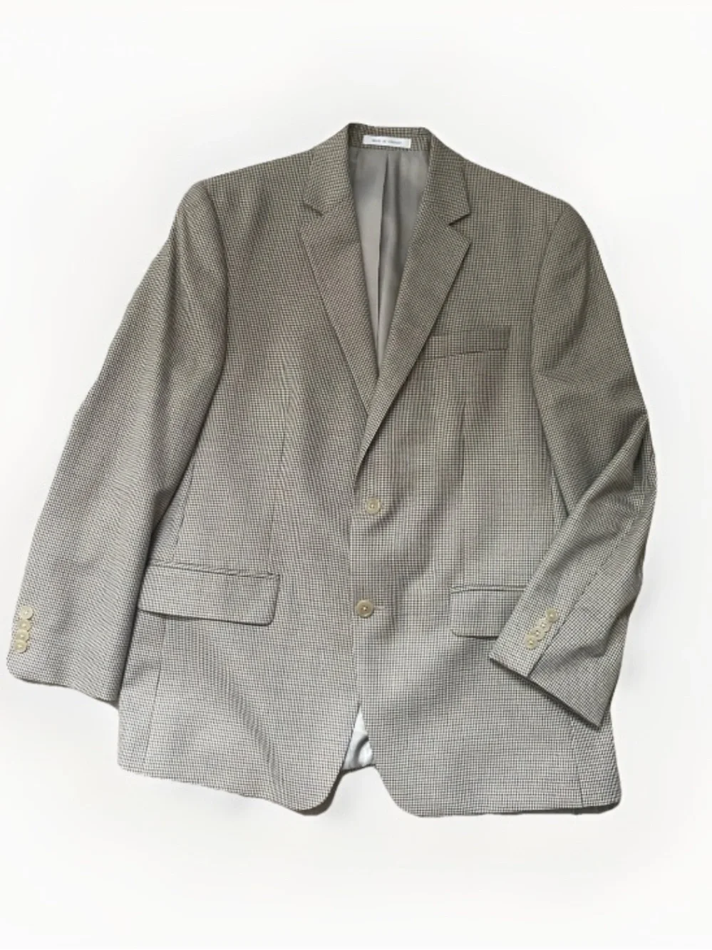 Michael Kors Men’s Blazer Sport Coat 40R Houndstooth Plaid Suit Jacket Classic